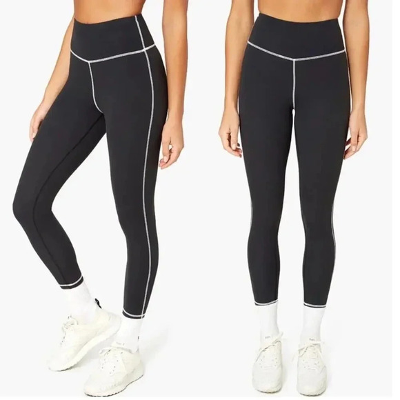 NEW WeWoreWhat Women Size Medium Black Corset Leggings - Picture 1 of 5
